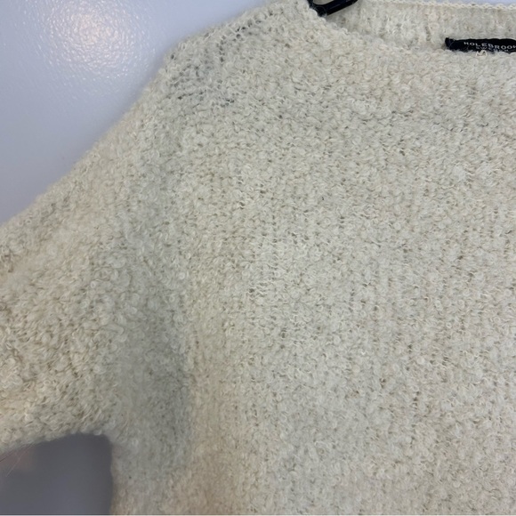 Holebrook Sweden Baby Alpaca/Wool Cream Pullover Sweater Size M - Picture 4 of 12